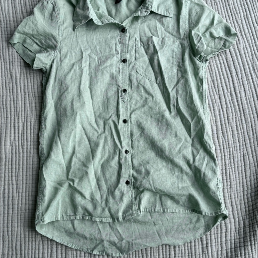 Light Green Hemp Blend Patagonia Work Wear Button-Up Shirt